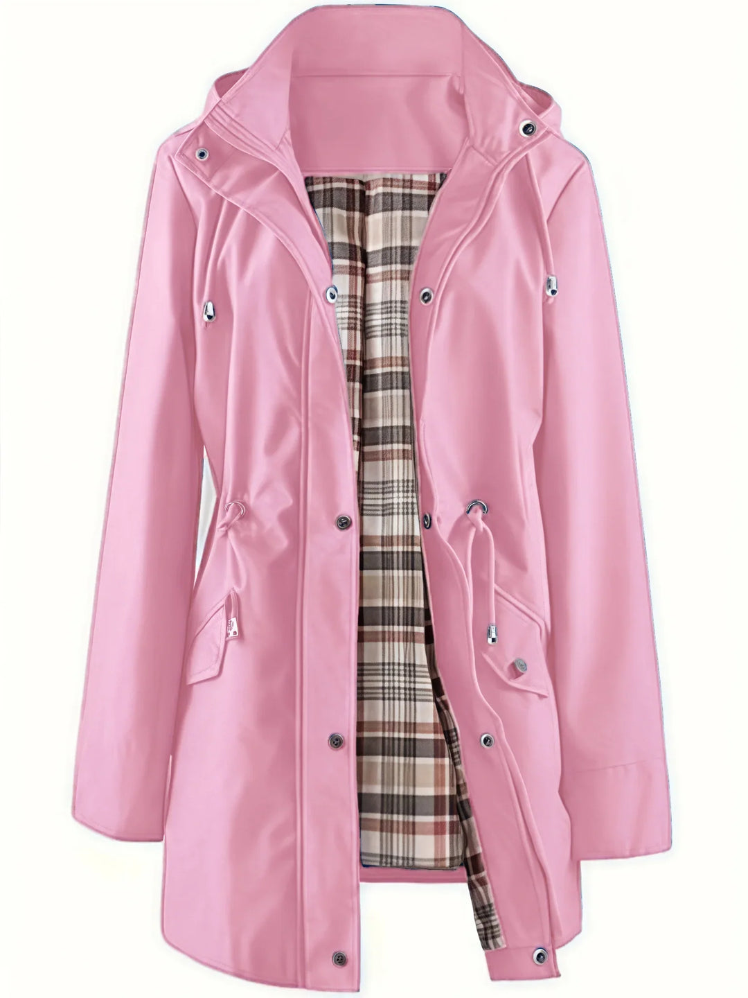 Evi🔥Limited Hot Sale 🎁🧥3-in-1 Plaid Waterproof Jacket for Women– Rain, Wind &amp; Cold, All Covered