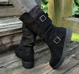 Dunia Slouchy Mid-Calf Boots