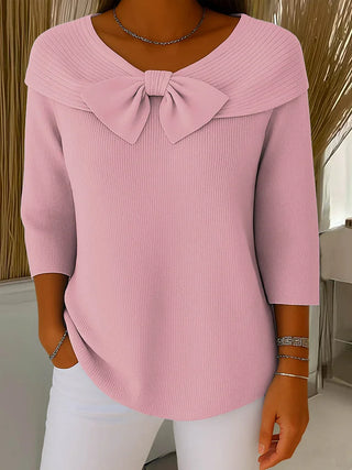 Lirya | Elegant Knitted Bow Top