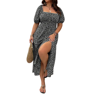 SANDRA™ – Trendy Plus Size Floral Print Dress