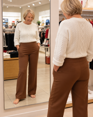 Lize | Wide-Leg Stretch Trousers