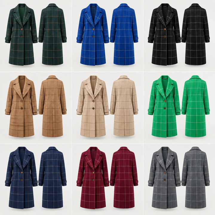Elowen checkered coat clean colour range