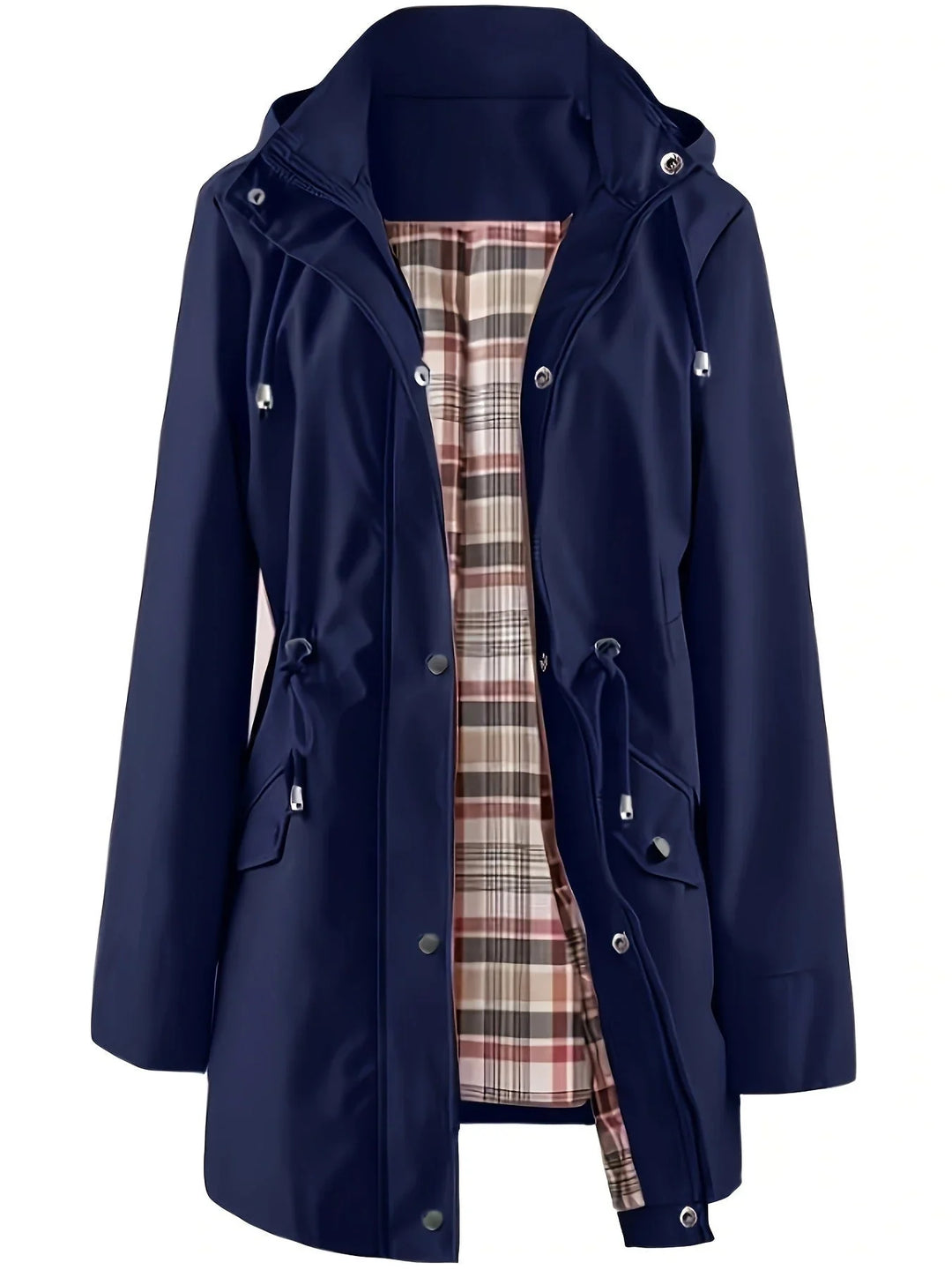 Evi🔥Limited Hot Sale 🎁🧥3-in-1 Plaid Waterproof Jacket for Women– Rain, Wind &amp; Cold, All Covered