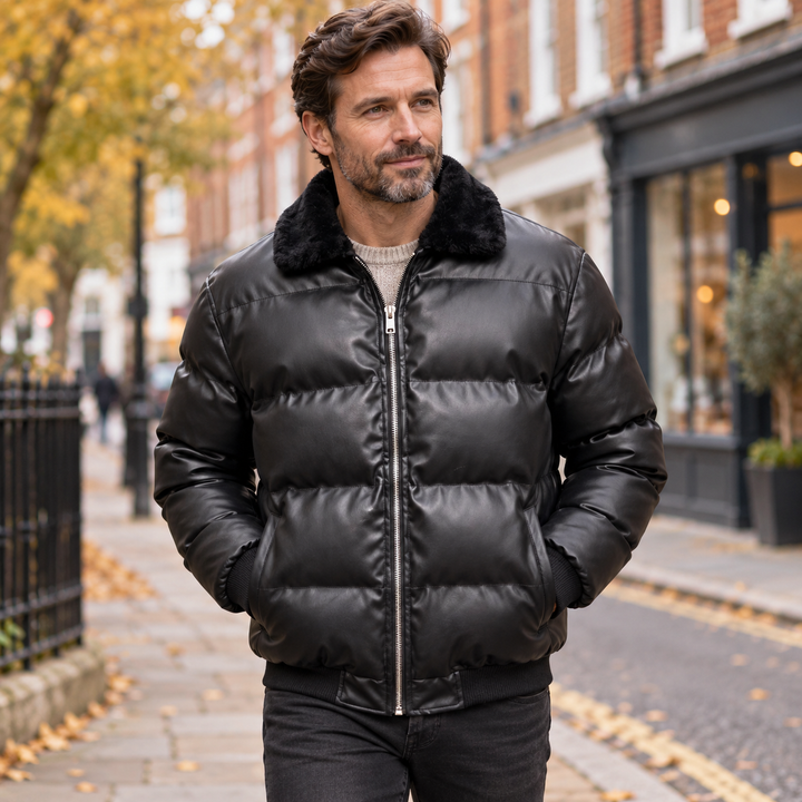 MARLON | FLEECE-LINED QUILTED JACKET