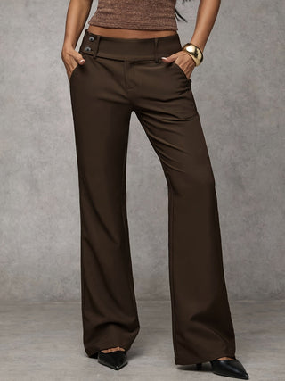 Duna Relaxed Wide-Leg Trousers - Caramel