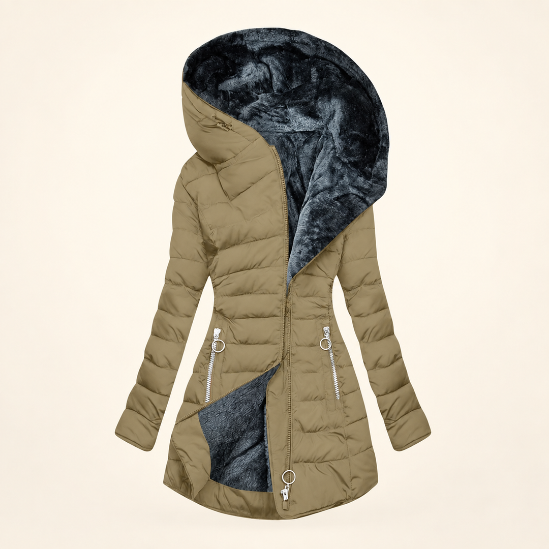 Feathra Khaki puffer jacket