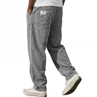 Marco ribbed corduroy trousers in grey