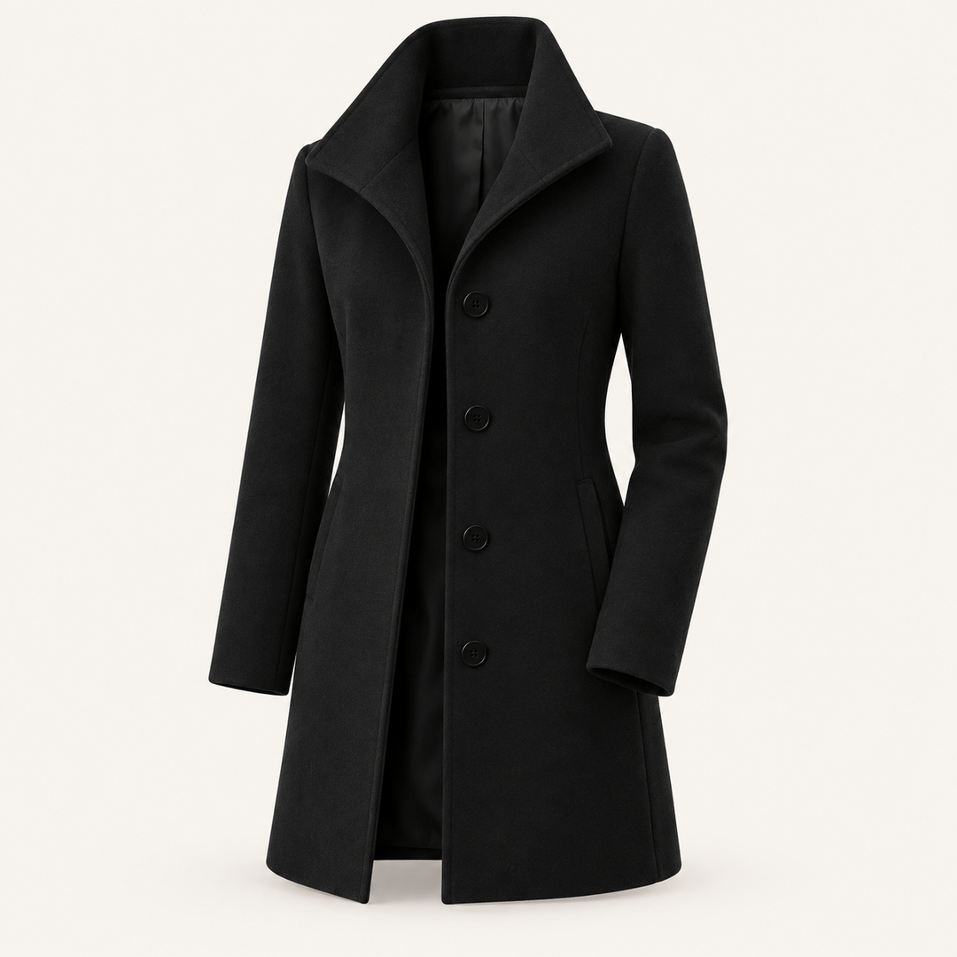 Serena Heritage Coat black studio view