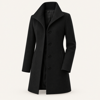 Serena Heritage Coat black studio view