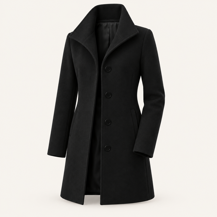 Serena Heritage Coat black studio view