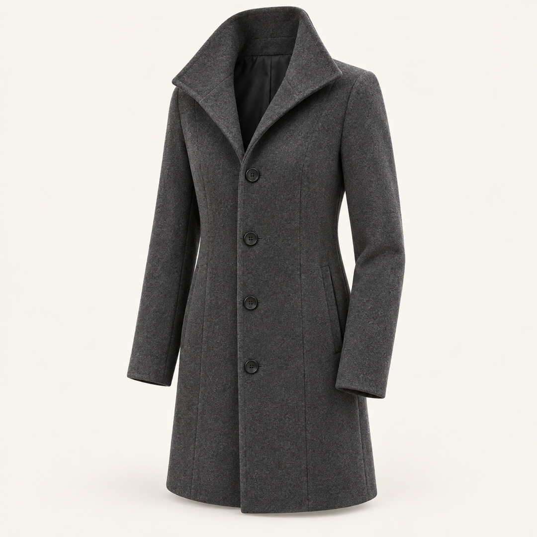 Serena Heritage Coat grey studio view