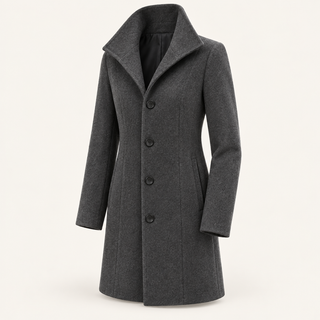 Serena Heritage Coat grey studio view