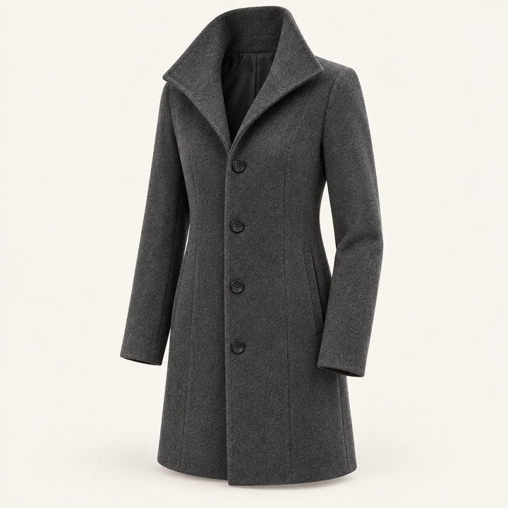 Serena Heritage Coat grey studio view