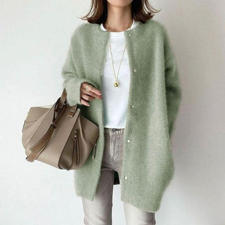 VANNA buttoned knit jacket in Off White